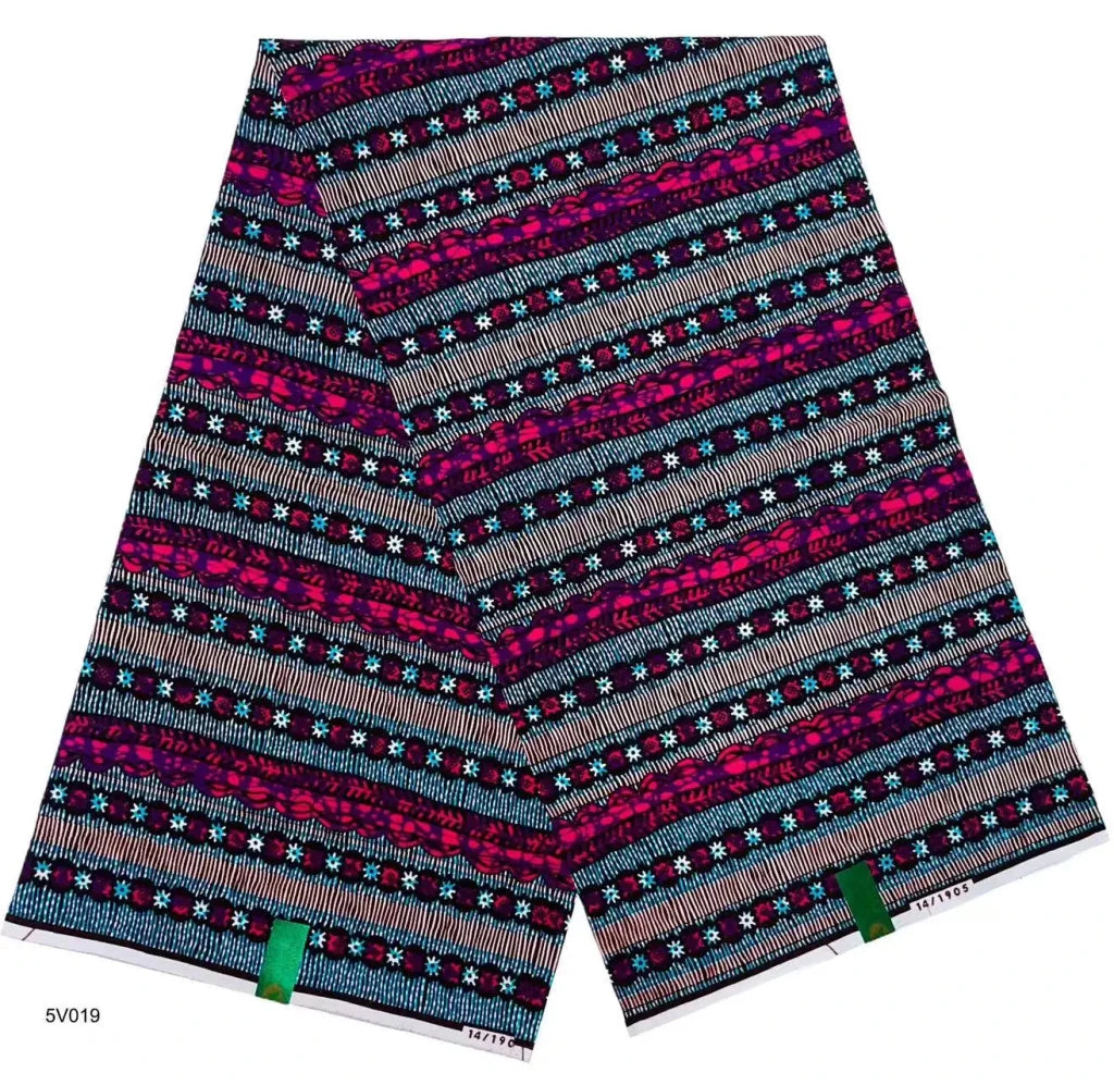 African Wax Fabric Black & White – 100% Cotton Wax Print Pagne, 6 Yards - Free Delivery Worldwide only at Flexi Africa