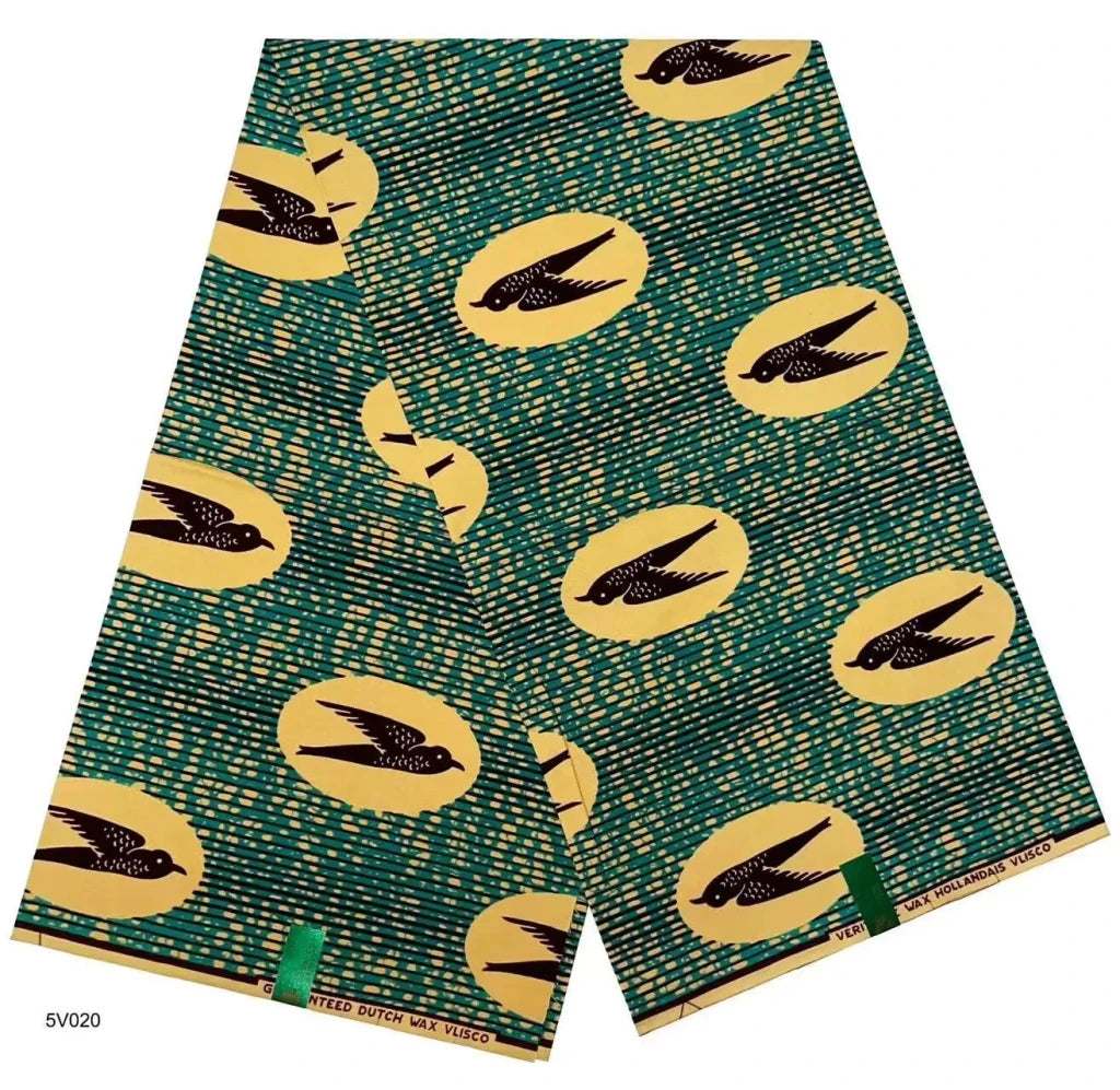 African Wax Fabric Black & White – 100% Cotton Wax Print Pagne, 6 Yards - Free Delivery Worldwide only at Flexi Africa