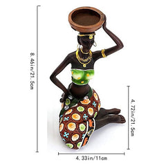 African Women Candle Holders Decoration - Flexi Africa - Free Delivery Worldwide only at www.flexiafrica.com