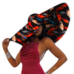 African Women Hat Summer Beach Hats Large Brim Sun Protection Fashion Ankara Cap Hat Customized Product - Free Delivery Worldwide only at Flexi Africa