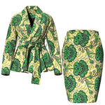 African Women Top and Skirt Set Long Sleeve Lady Skirts Set Ankara Print Suits Custom Party Clothing Cotton Wy10871 - Free Delivery Worldwide only at Flexi Africa