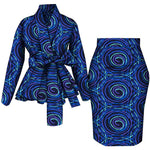 African Women Top and Skirt Set Long Sleeve Lady Skirts Set Ankara Print Suits Custom Party Clothing Cotton Wy10871 - Free Delivery Worldwide only at Flexi Africa