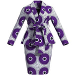 African Women Top and Skirt Set Long Sleeve Lady Skirts Set Ankara Print Suits Custom Party Clothing Cotton Wy10871 - Free Delivery Worldwide only at Flexi Africa