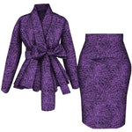 African Women Top and Skirt Set Long Sleeve Lady Skirts Set Ankara Print Suits Custom Party Clothing Cotton Wy10871 - Free Delivery Worldwide only at Flexi Africa