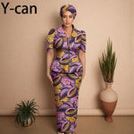 African Women Zipper Top & Slim Fit Skirt Set - Free Delivery Worldwide only at Flexi Africa