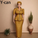 African Women Zipper Top & Slim Fit Skirt Set - Free Delivery Worldwide only at Flexi Africa