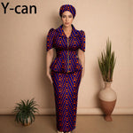 African Women Zipper Top & Slim Fit Skirt Set - Free Delivery Worldwide only at Flexi Africa