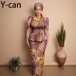 African Women Zipper Top & Slim Fit Skirt Set - Free Delivery Worldwide only at Flexi Africa