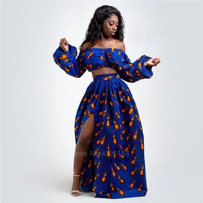 off the shoulder dashiki dress African Dashiki Women Off Shoulder Maxi Dress Print Moroocan Kaftan Evening Gown