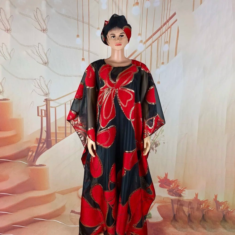 Buy African Women’s 2PC Dress Set with Matching Headscarf – Elegant Church & Special Occasion Outfit for only $79.71