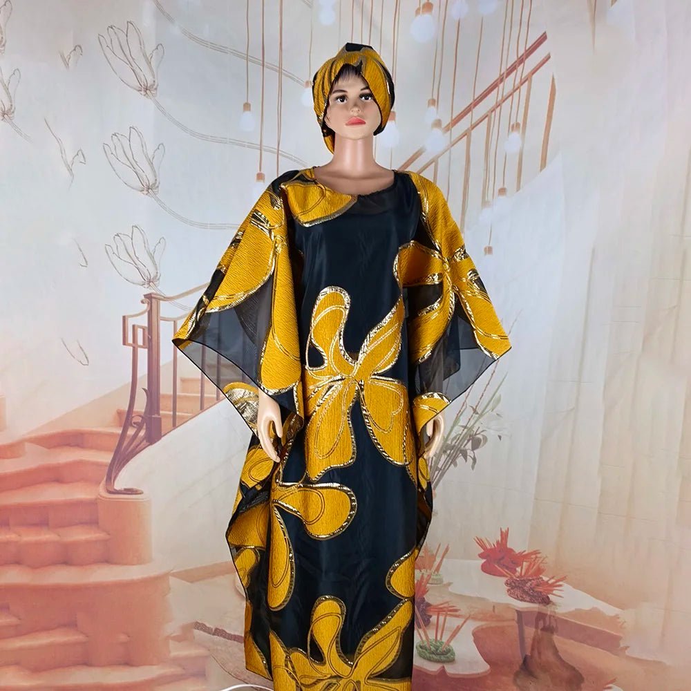 Buy African Women’s 2PC Dress Set with Matching Headscarf – Elegant Church & Special Occasion Outfit for only $79.71