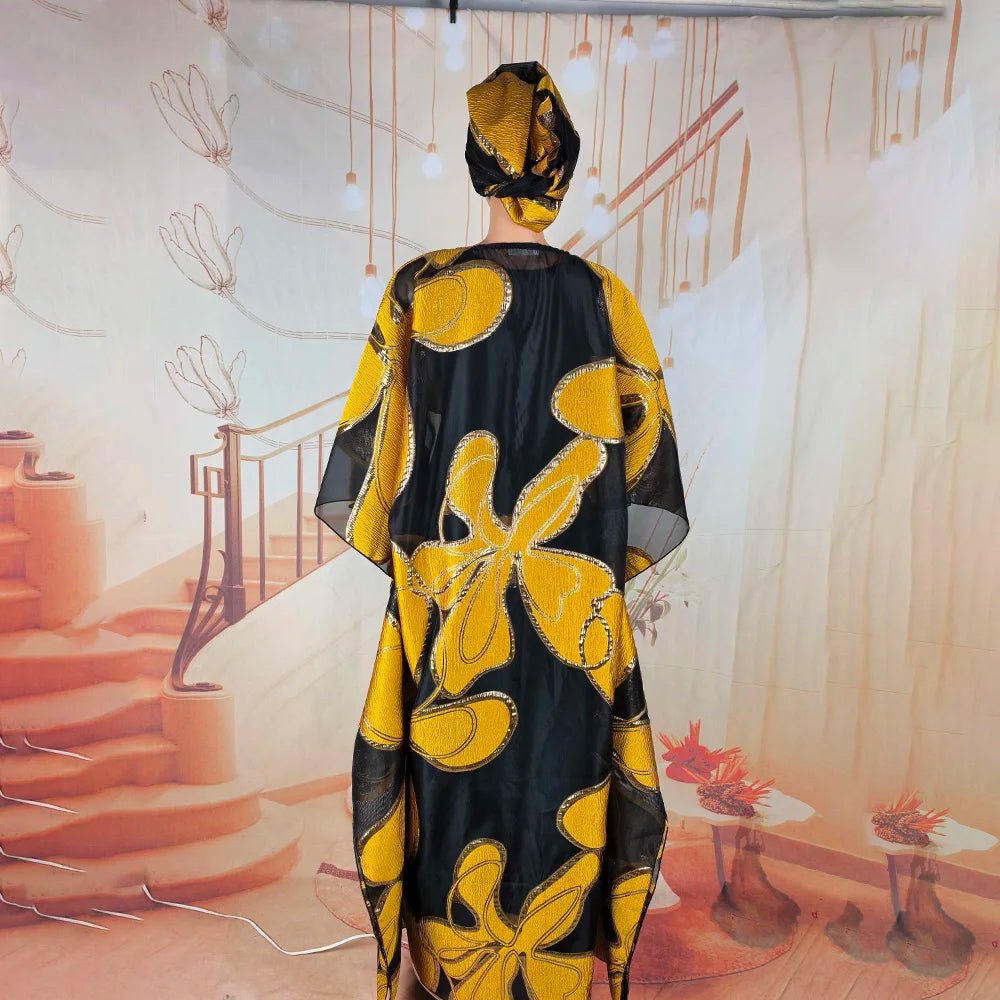 Buy African Women’s 2PC Dress Set with Matching Headscarf – Elegant Church & Special Occasion Outfit for only $79.71