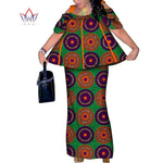 African Women’s 2PC Mermaid Skirt Set – Short Sleeve Top & Ankle-Length Party Outfit - Free Delivery Worldwide only at Flexi Africa