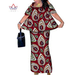 African Women’s 2PC Mermaid Skirt Set – Short Sleeve Top & Ankle-Length Party Outfit - Free Delivery Worldwide only at Flexi Africa