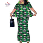 African Women’s 2PC Mermaid Skirt Set – Short Sleeve Top & Ankle-Length Party Outfit - Free Delivery Worldwide only at Flexi Africa