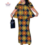African Women’s 2PC Mermaid Skirt Set – Short Sleeve Top & Ankle-Length Party Outfit - Free Delivery Worldwide only at Flexi Africa