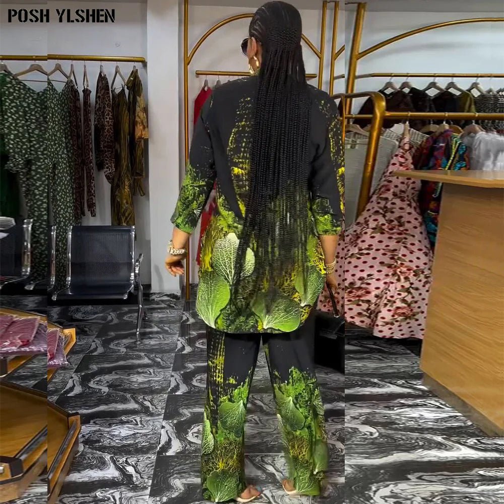 African Women’s 2PC Pant Set – Stylish Summer Matching Outfit Collection - Free Delivery Worldwide only at Flexi Africa