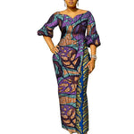 African Women’s Ankara Maxi Dress – Lantern Sleeve Elegant Party Dress - Free Delivery Worldwide only at Flexi Africa