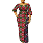 African Women’s Ankara Maxi Dress – Lantern Sleeve Elegant Party Dress - Free Delivery Worldwide only at Flexi Africa