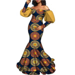 Buy African Women’s Dress – Long Sleeve Dashiki Print Off-Shoulder Wedding & Party Gown for only $62.40 at Flexi Africa!