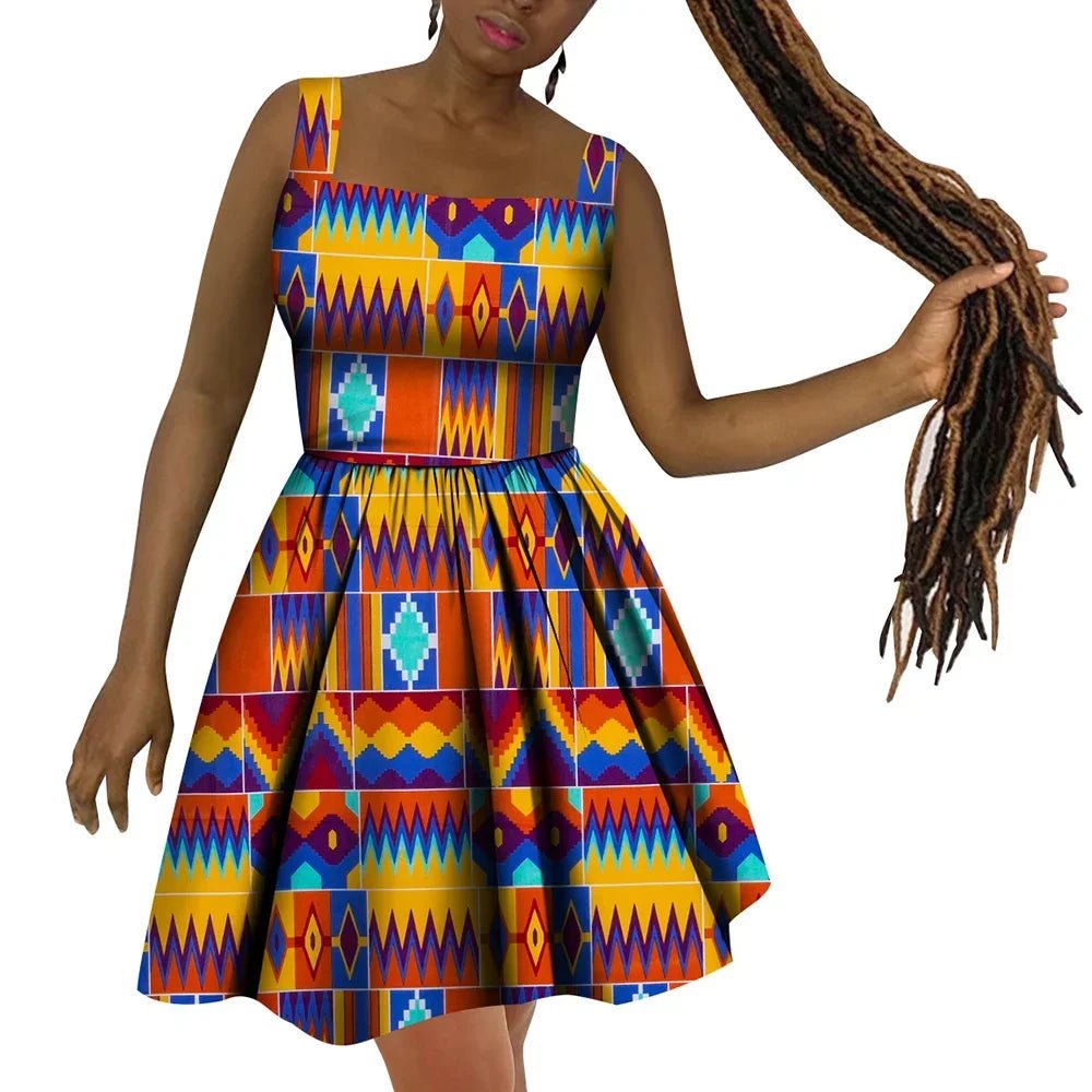 dashiki women's dress African Women’s Dress – Dashiki Wax Print Plus Size Dress 24FS1402 / XXXL