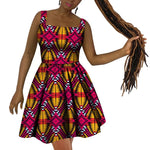 African Women’s Dress – Elegant Dashiki Wax Print Plus Size Dress, Traditional African Style Clothing - Free Delivery Worldwide only at Flexi Africa