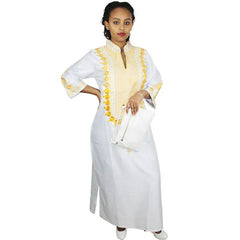 African Women's Kaftan Dress – Embroidered Long Dress Without Scarf - Free Delivery Worldwide only at Flexi Africa