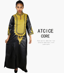 African Women's Kaftan Dress – Embroidered Long Dress Without Scarf - Free Delivery Worldwide only at Flexi Africa