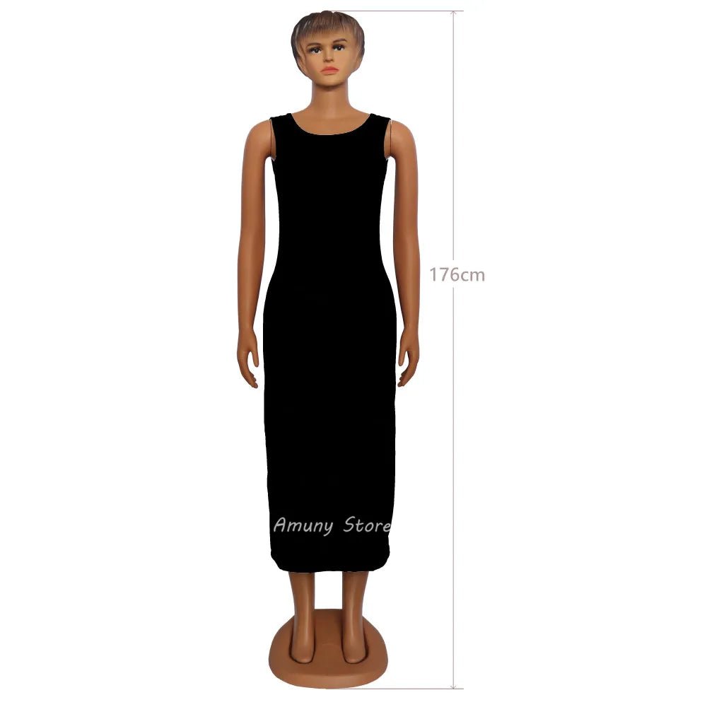 African Women’s Long Dress – Leopard Accent, Stretch Lanon Fabric, O - Neck Plus Size Fashion Gown - Free Delivery Worldwide only at Flexi Africa