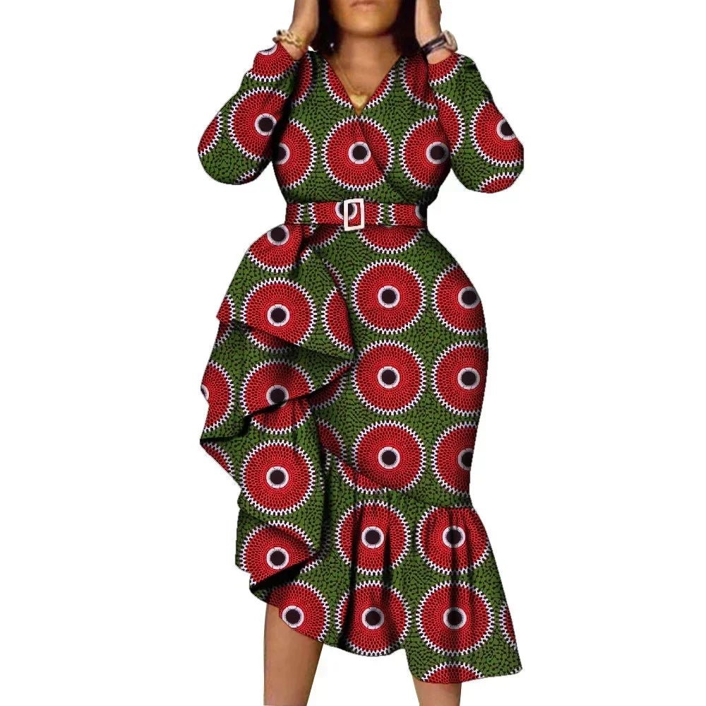 chinese dress ladies African Women's Long Sleeve Dress