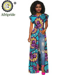 African Women's Long Trench Coat – Short Sleeve Bazin Riche Overcoat - Free Delivery Worldwide only at Flexi Africa