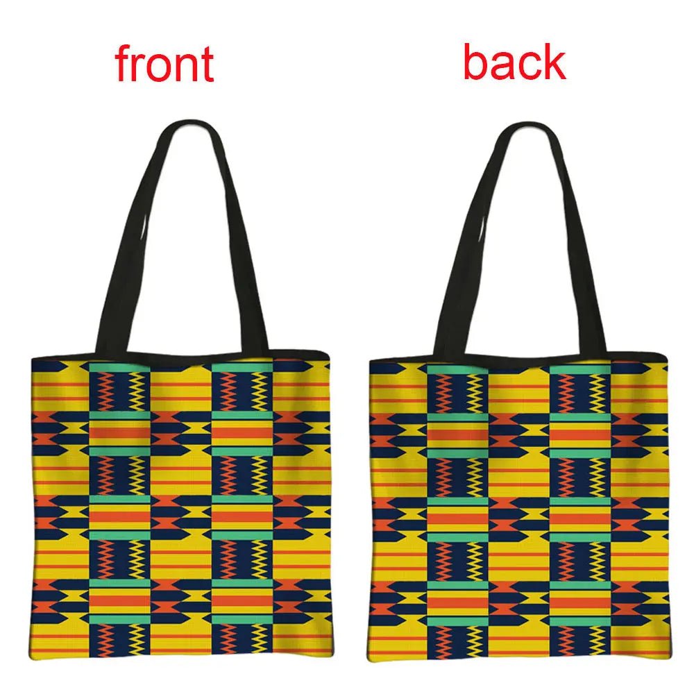 African Women's Style Handbag: Traditional Printed Top-Handle and Shoulder Tote Bags for Females - Flexi Africa - FREE POST