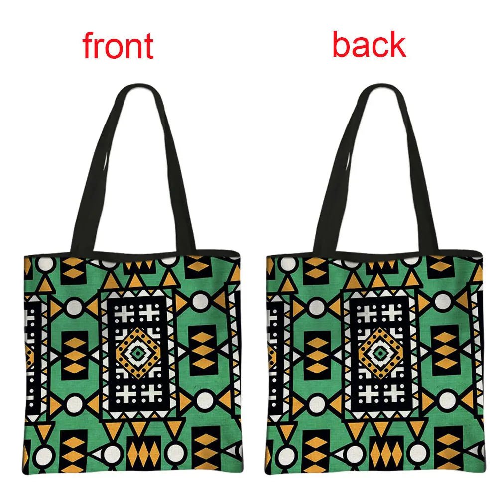 African Women's Style Handbag: Traditional Printed Top-Handle and Shoulder Tote Bags for Females - Flexi Africa - FREE POST