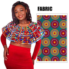 Ankara African Net Necklaces Shawl Collar Women Accessories Multistrand - Free Delivery Worldwide only at Flexi Africa