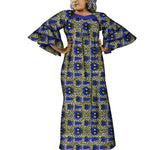 Ankara Fashion Robe Africaine Floral Print African Clothing Maxi Long Bell Sleeves Dashiki African Dresses for Women WY3937 - Free Delivery Worldwide only at Flexi Africa