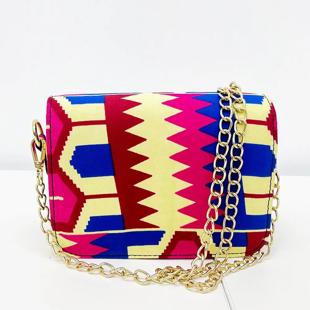 Ankara Print Mini Bag: High-Quality African Fashion Statement - Flexi Africa - Flexi Africa offers Free Delivery Worldwide - Vibrant African traditional clothing showcasing bold prints and intricate designs