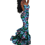 Ankara Print Strappy Maxi Dress - Free Delivery Worldwide only at Flexi Africa