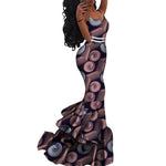 Ankara Print Strappy Maxi Dress - Free Delivery Worldwide only at Flexi Africa