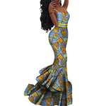 Ankara Print Strappy Maxi Dress - Free Delivery Worldwide only at Flexi Africa
