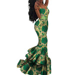 Ankara Print Strappy Maxi Dress - Free Delivery Worldwide only at Flexi Africa