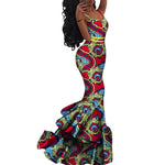 Ankara Print Strappy Maxi Dress - Free Delivery Worldwide only at Flexi Africa