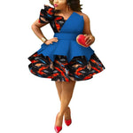 Ankara Strapless Layered Dress – African Dashiki Evening & Wedding Gown - Free Delivery Worldwide only at Flexi Africa