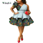 Ankara Strapless Layered Dress – African Dashiki Evening & Wedding Gown - Free Delivery Worldwide only at Flexi Africa