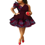 Ankara Strapless Layered Dress – African Dashiki Evening & Wedding Gown - Free Delivery Worldwide only at Flexi Africa