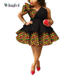Ankara Strapless Layered Dress – African Dashiki Evening & Wedding Gown - Free Delivery Worldwide only at Flexi Africa