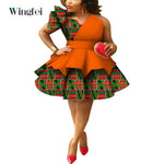 Ankara Strapless Layered Dress – African Dashiki Evening & Wedding Gown - Free Delivery Worldwide only at Flexi Africa