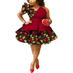 Ankara Strapless Layered Dress – African Dashiki Evening & Wedding Gown - Free Delivery Worldwide only at Flexi Africa