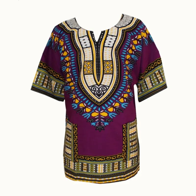 Authentic African Dashiki T-shirt: Traditional Print in 100% Cotton - Flexi Africa - Free Delivery www.flexiafrica.com
