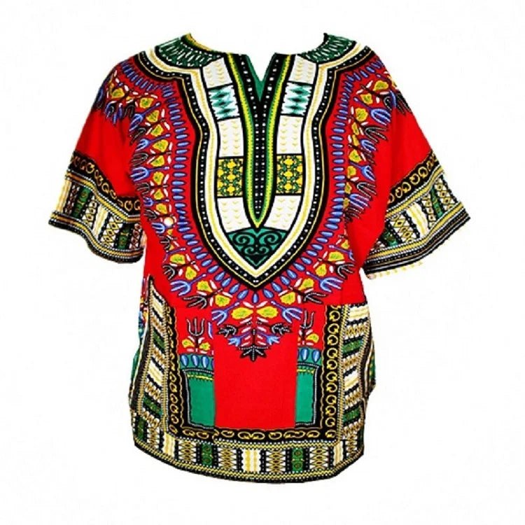 Authentic African Dashiki T-shirt: Traditional Print in 100% Cotton - Flexi Africa - Free Delivery www.flexiafrica.com