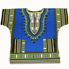 Authentic African Dashiki XXXL T-Shirt: Men's 100% Cotton Traditional Print Shirt for a Bold and Stylish Look - Free Delivery Worldwide only at Flexi Africa